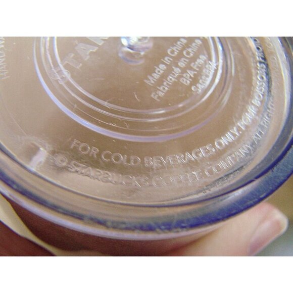 Starbucks Sand Flow Glitter Acrylic Cold Cup Tumbler 24 Floz Black Lid and Straw - Picture 9 of 10